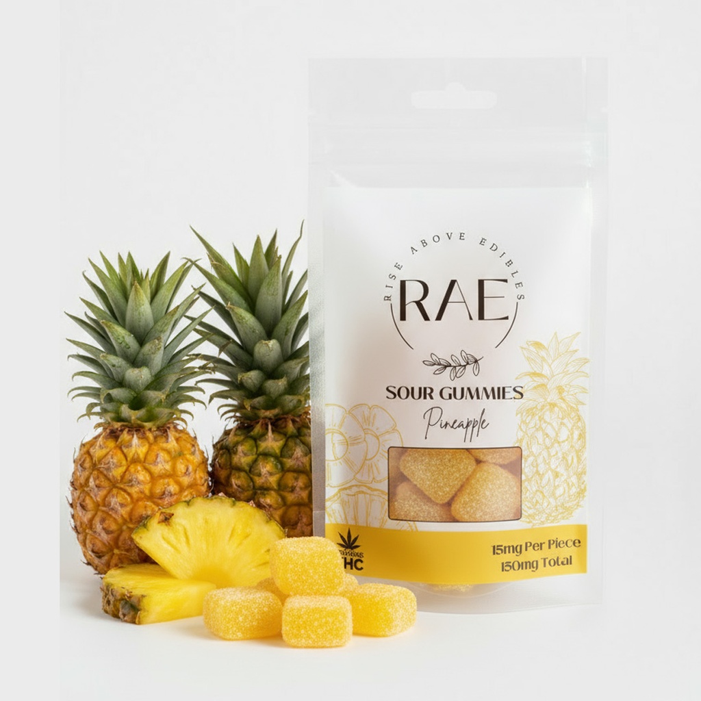 Sour Gummies - Pineapple 150mg (10x15mg) | Cannamart